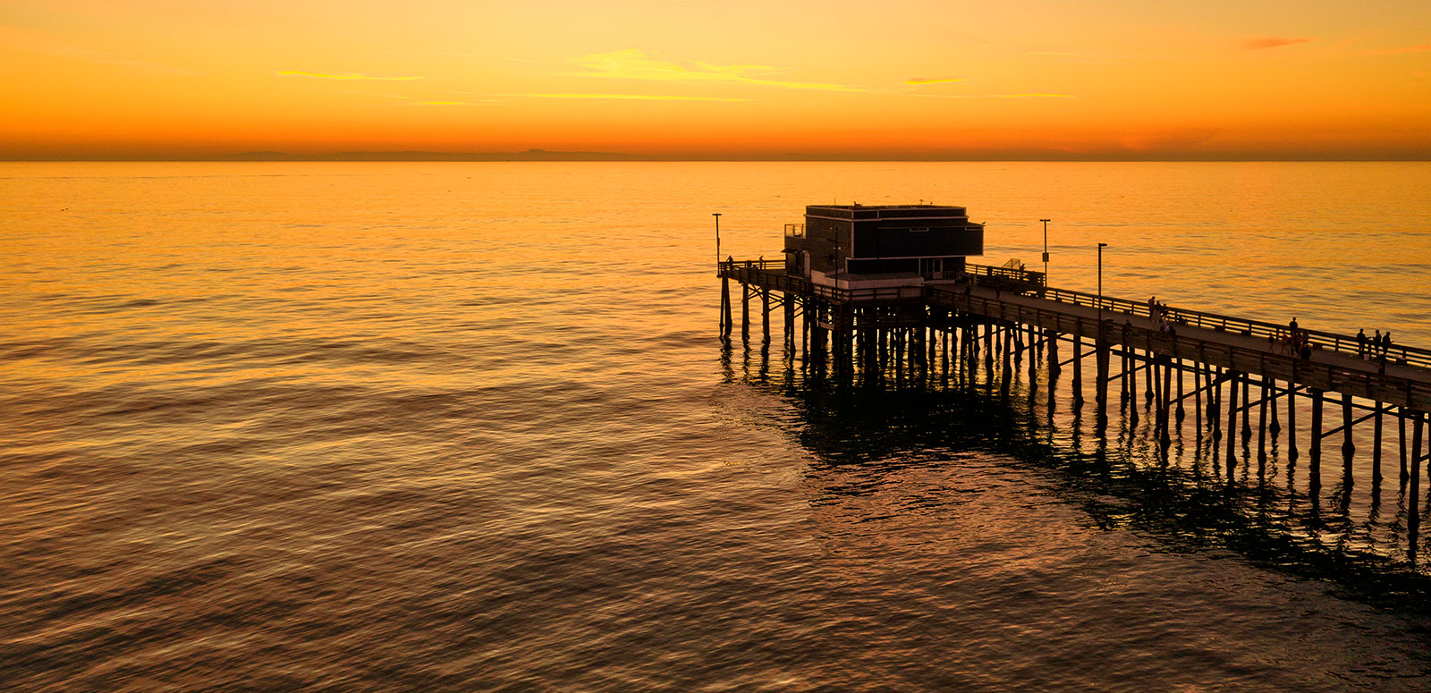 sunset wood dock